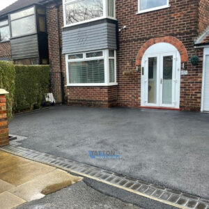 Tarmac Driveway with Charcoal Borderline in Altrincham, Trafford