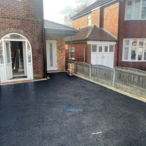 Tarmac Driveway with Red Brick Wall in Cheadle, Stockport